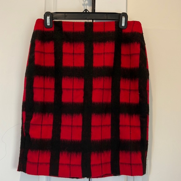 Talbots Dresses & Skirts - Talbots, Size 4P red and white skirt.   Perfect for the holidays. Is furry skirt